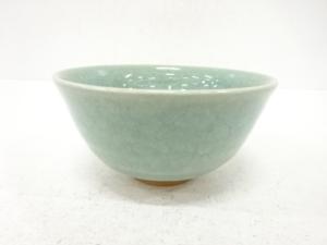 作家物　氷割青磁　茶碗(保護箱付)